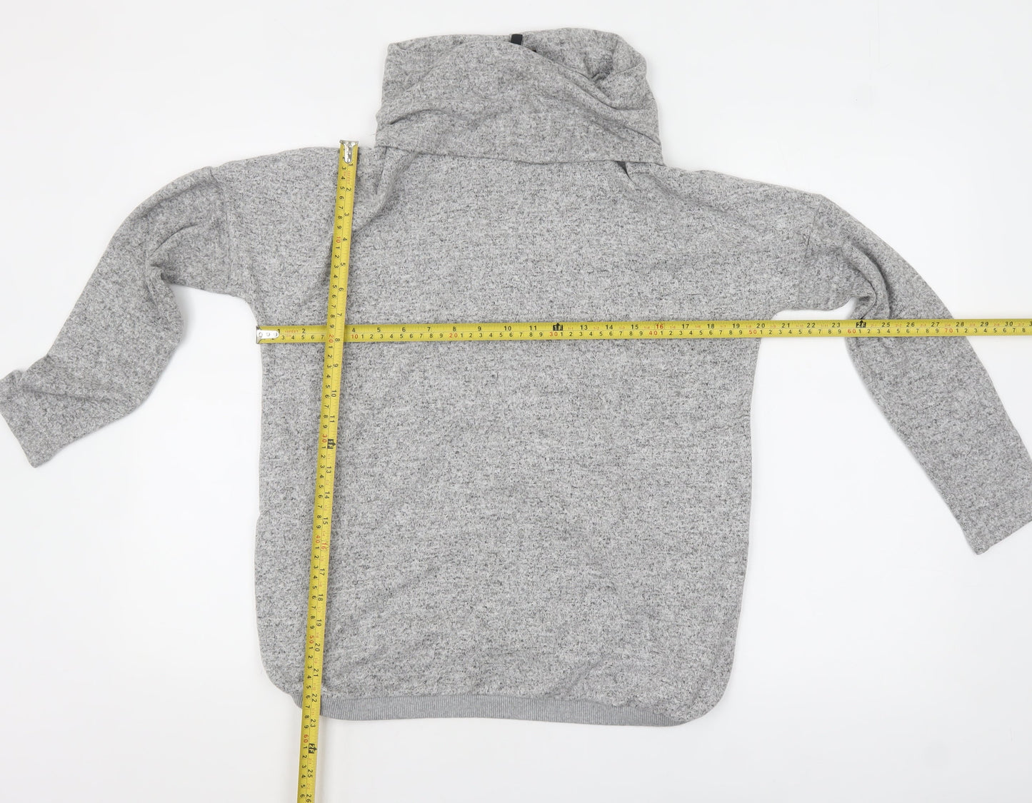 Phase Eight Women Grey Cowl Neck Long Sleeve Tunic Top UK 12