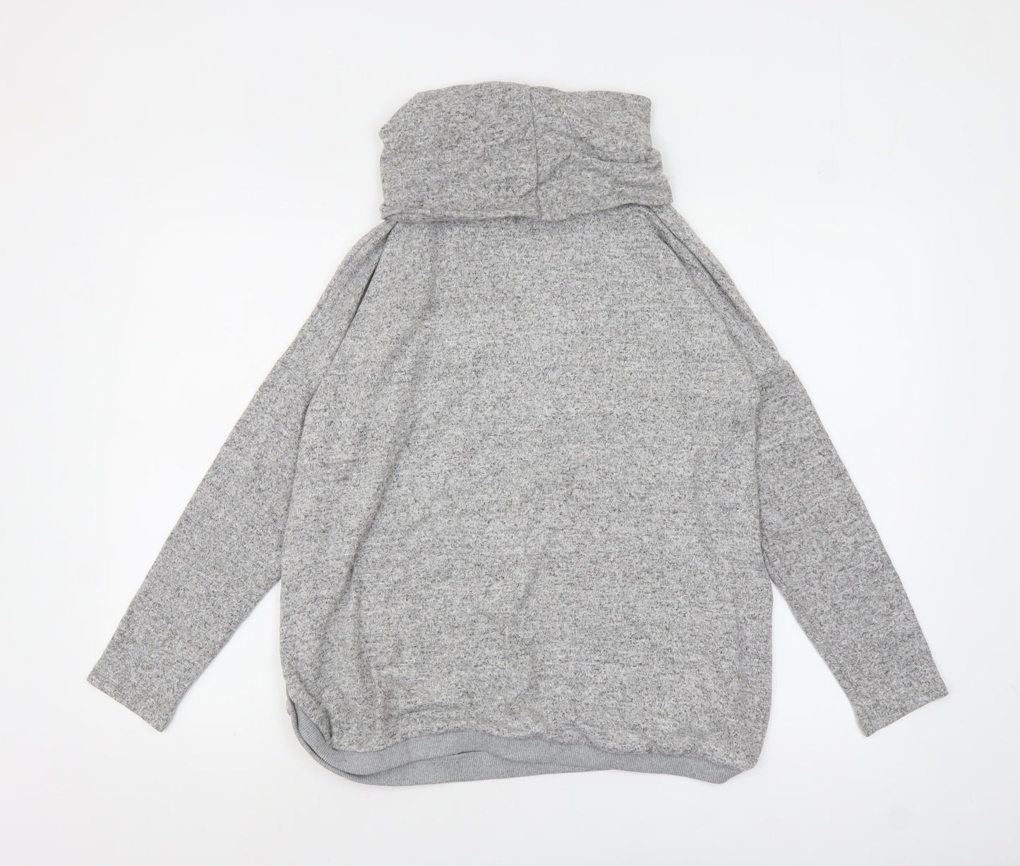 Phase Eight Women Grey Cowl Neck Long Sleeve Tunic Top UK 12
