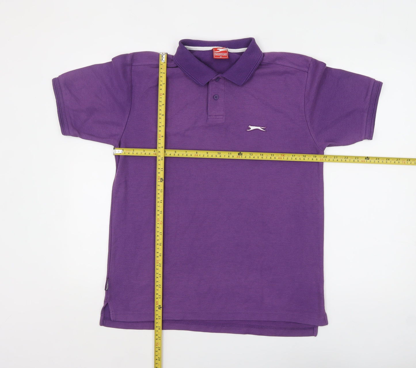 Slazenger Men's Purple Cotton Polo Shirt Medium Classic Fit