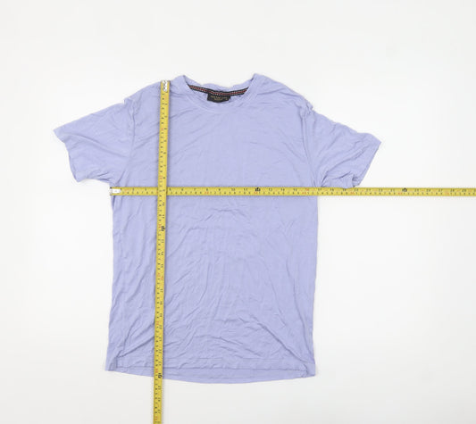 Better Life Men's Purple Cotton Crew Neck Short Sleeve T-Shirt M