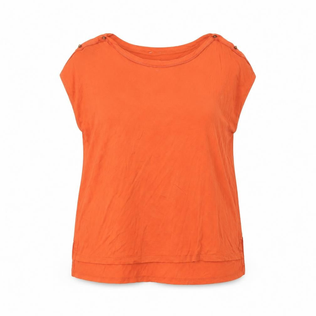 River Island Women’s Orange Viscose Sleeveless T-Shirt Size 14