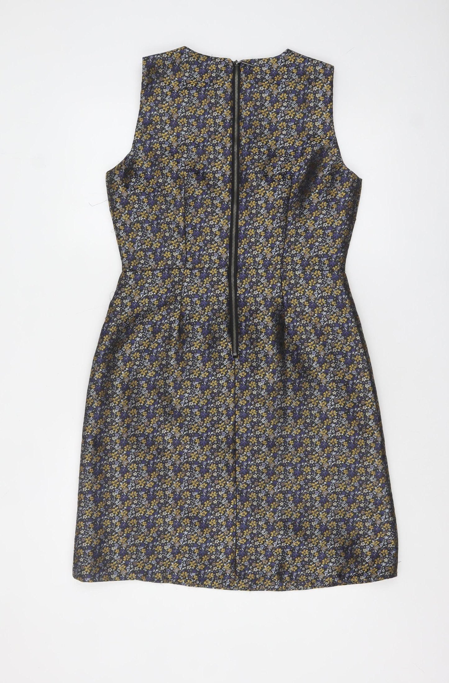 Warehouse Women’s Multicoloured Floral Jacquard Shift Dress Size 12