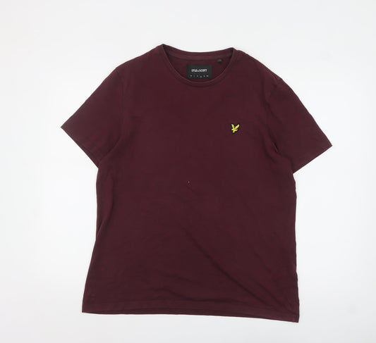 Lyle & Scott Mens Brown Cotton Crew Neck Short Sleeve T-Shirt Size L