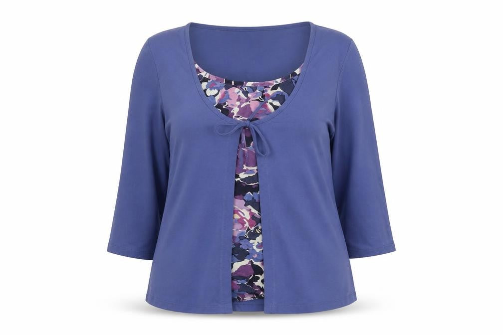 Marks and Spencer Women’s Blue Floral Tunic Blouse UK 12