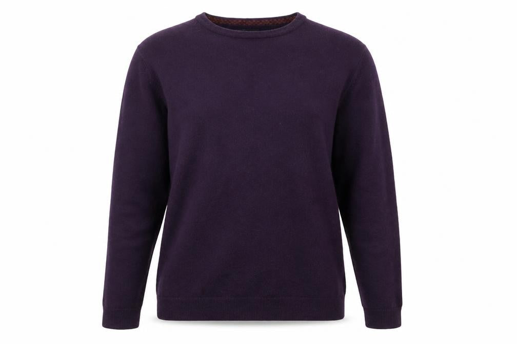 Front view of Linea Women's Purple Wool Crew Neck jumper M