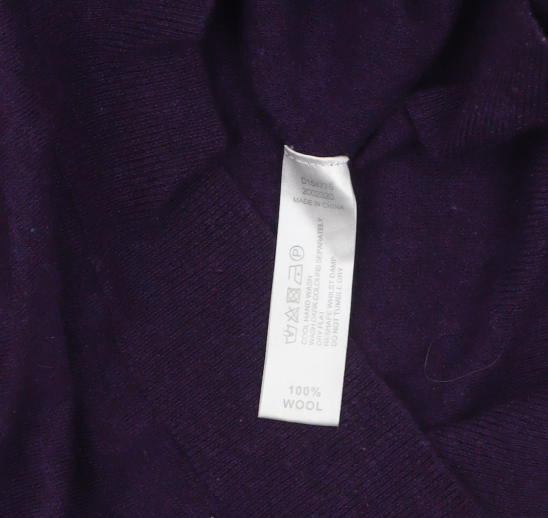 Linea Women's Purple Wool Crew Neck Pullover Jumper M
