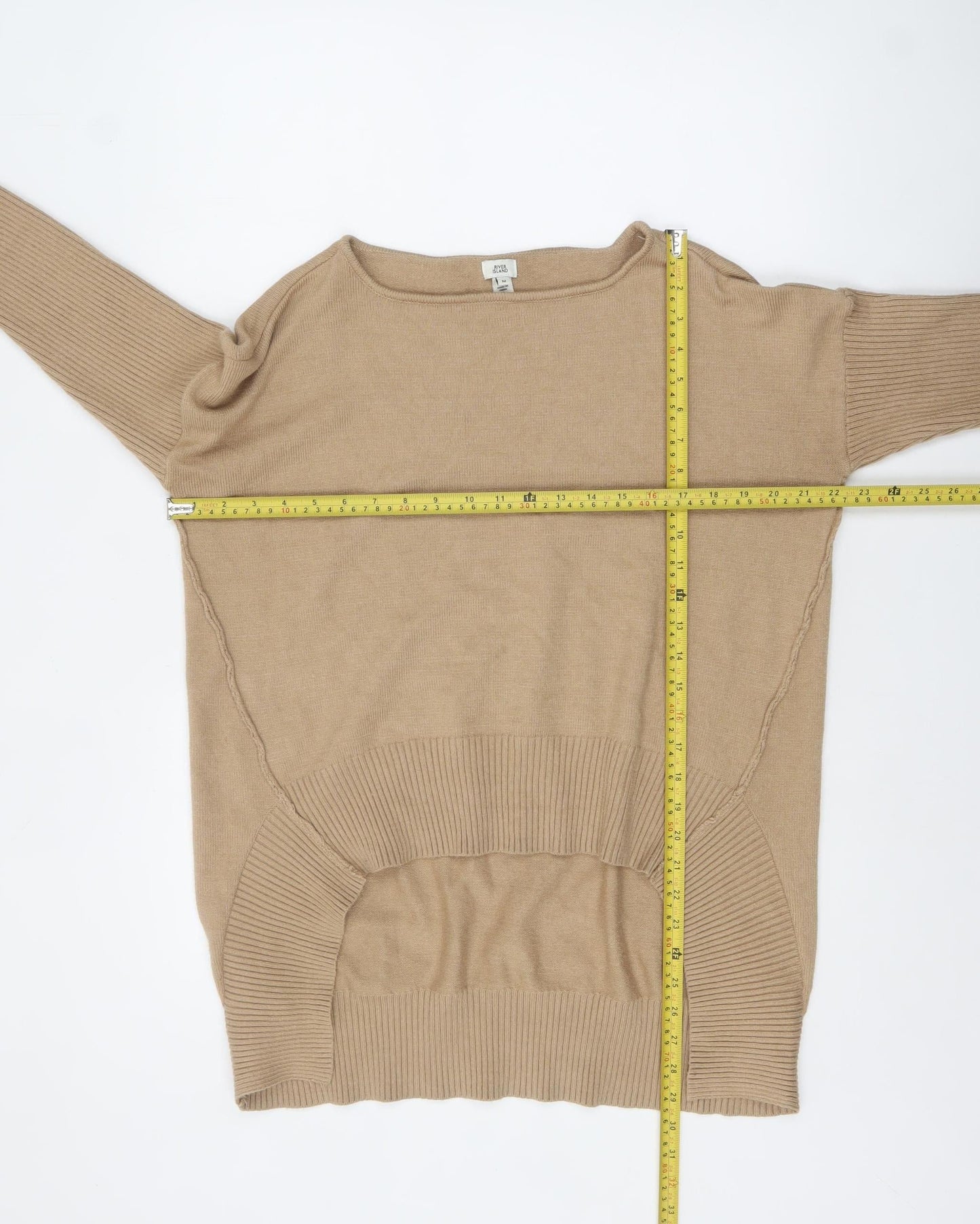 River Island Women’s Beige Knit Pullover Jumper Size M