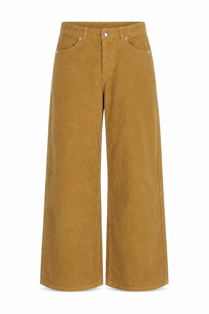 H&M Divided Women's Brown Corduroy Wide-Leg High Rise Trousers Size 4