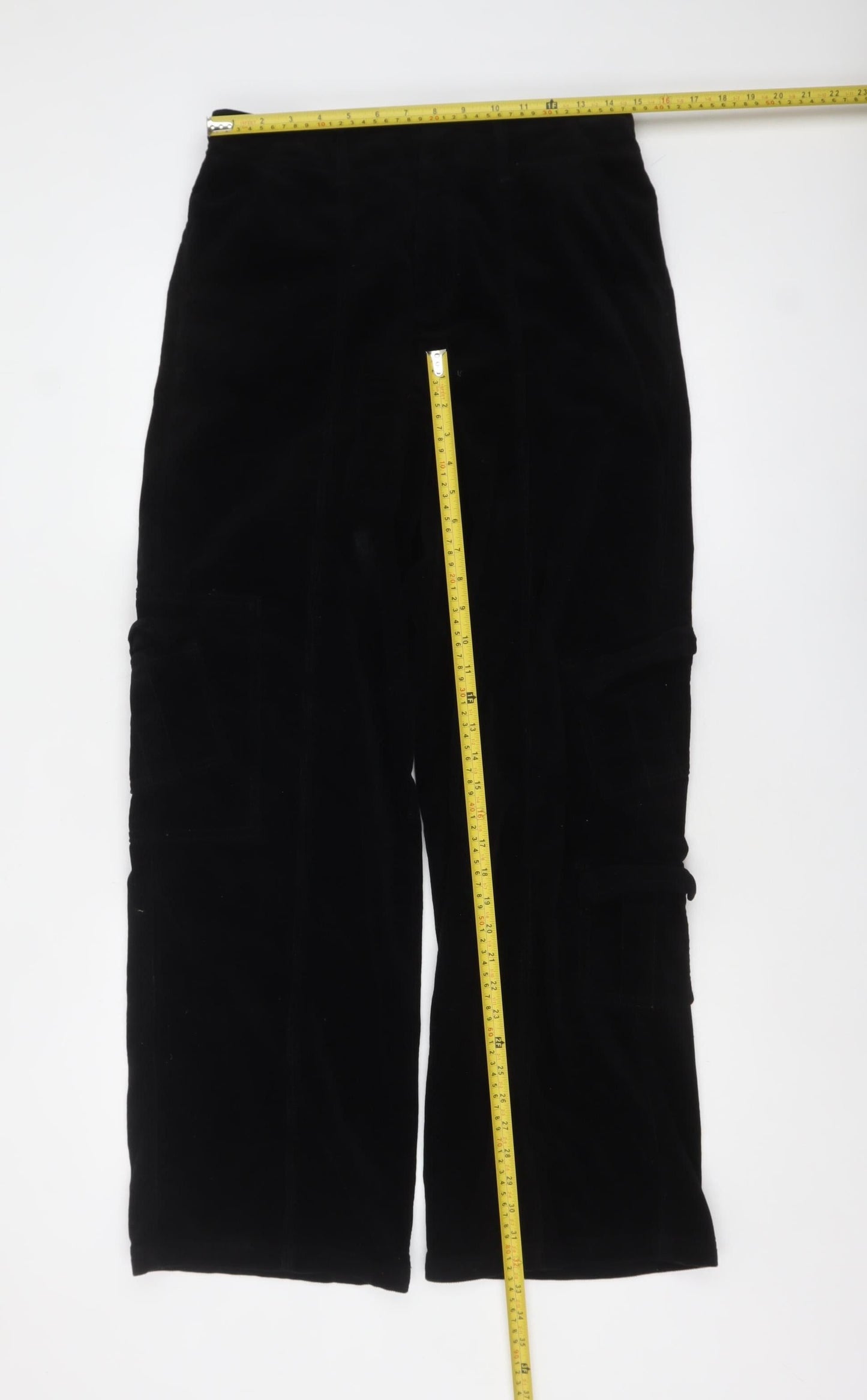 Glassons Women’s Black Corduroy Cargo Trousers Size 10
