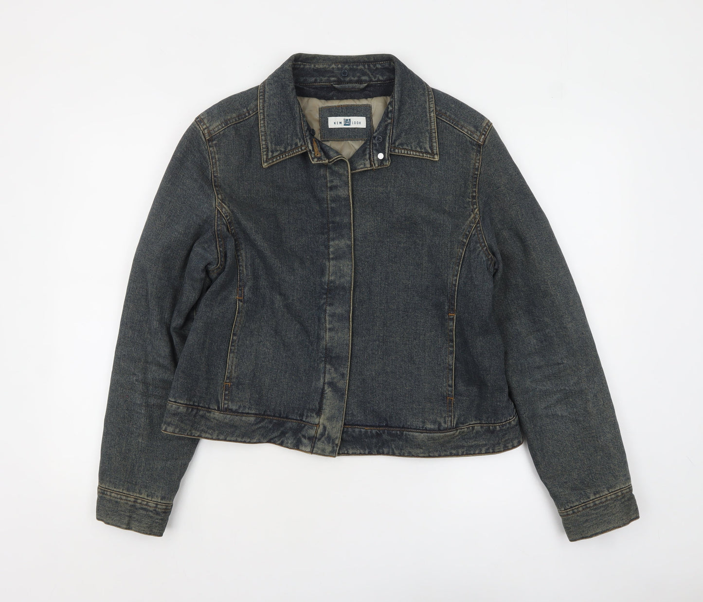 New Look Women's Blue Denim Jacket Size 16 Regular Casual