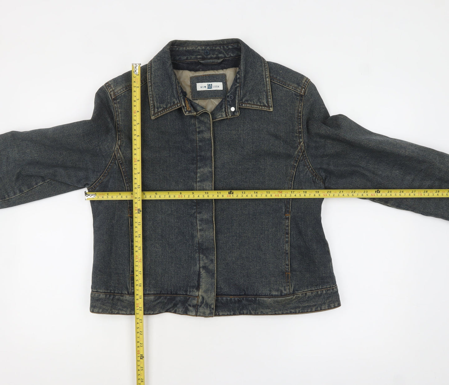 New Look Women's Blue Denim Jacket Size 16 Regular Casual