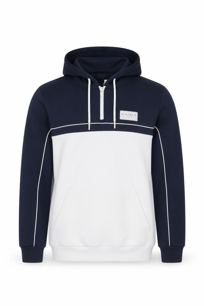 McKenzie Men's Blue 1/4 Zip Hoodie Size M Regular Fit