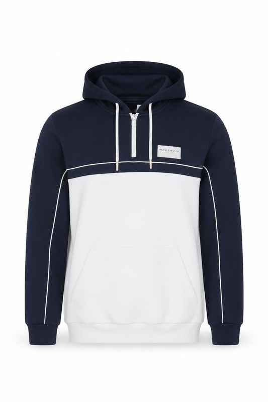 McKenzie Men's Blue 1/4 Zip Hoodie Size M Regular Fit
