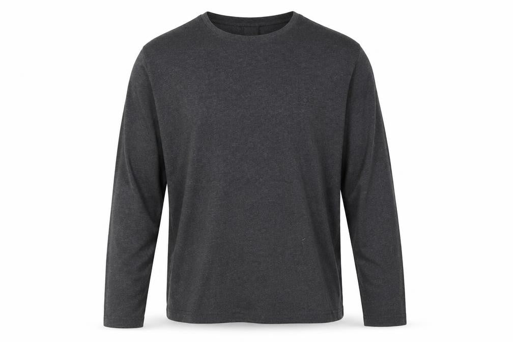 Hugo Boss Men’s Grey Long Sleeve Cotton Crew Neck Top Size M