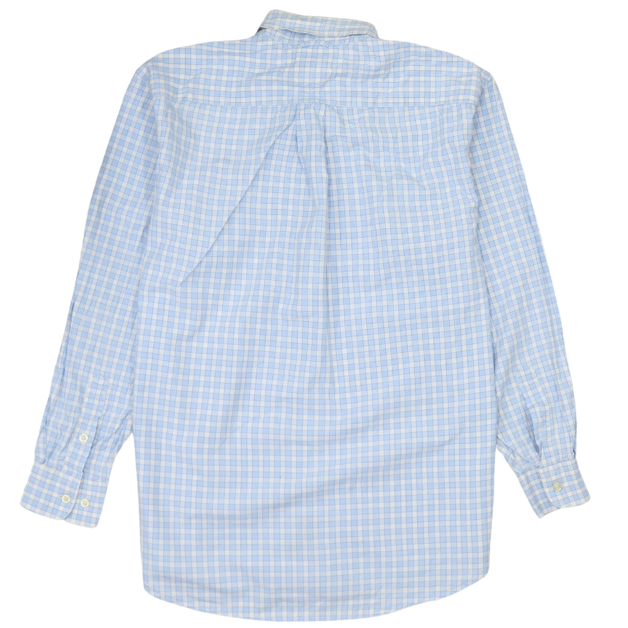 Tommy Hilfiger Men's Blue Check Button-Down Cotton Shirt M