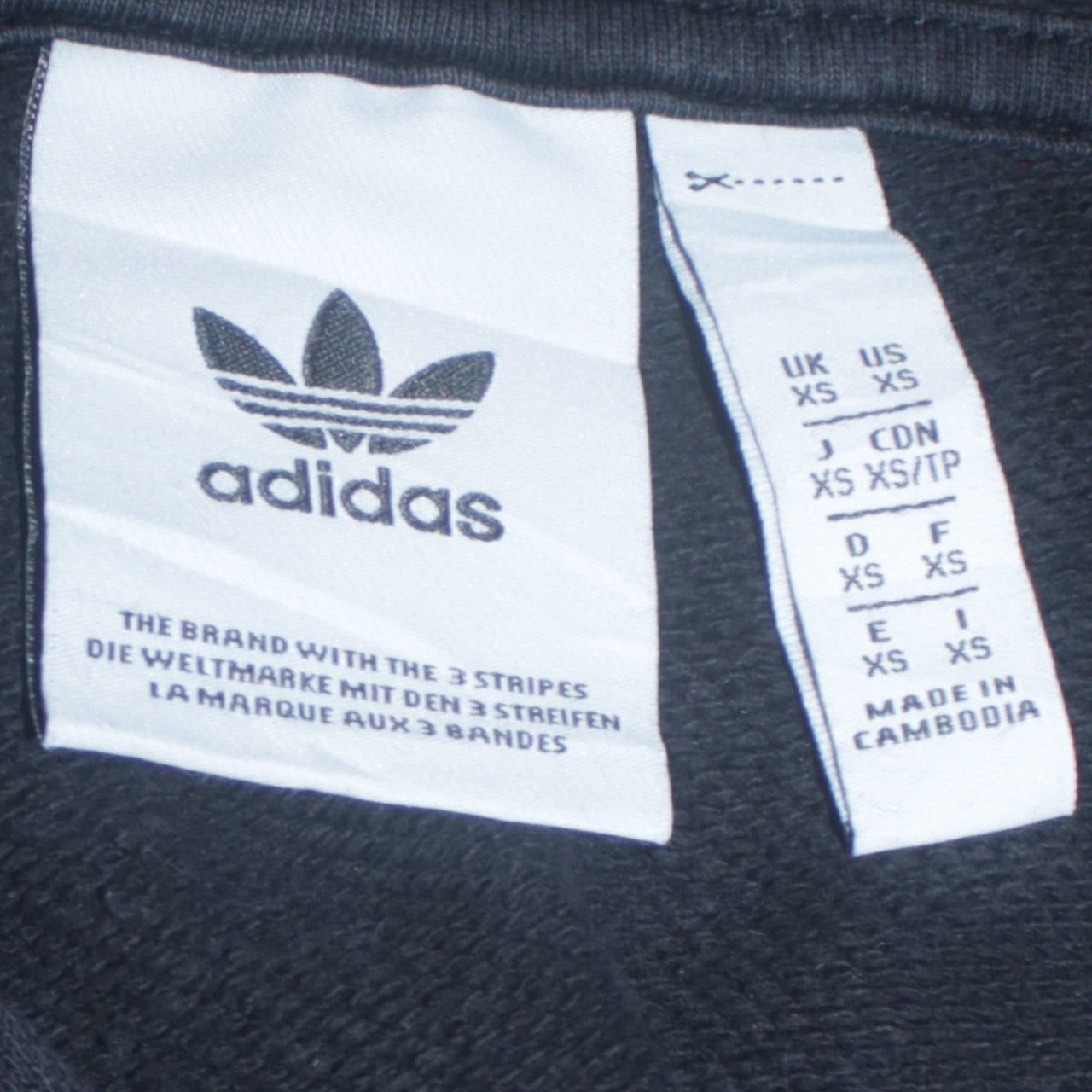 Adidas Men's Black XS Pullover Hoodie with Large Logo