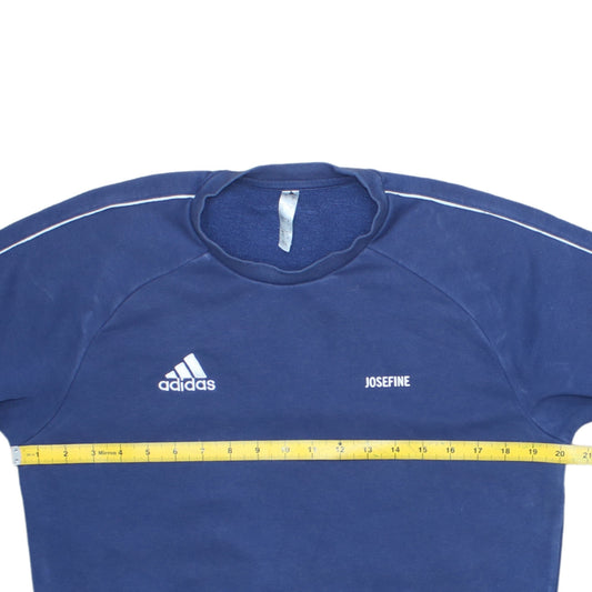 Adidas Men's Blue Crew Neck Sports Sweatshirt Size S