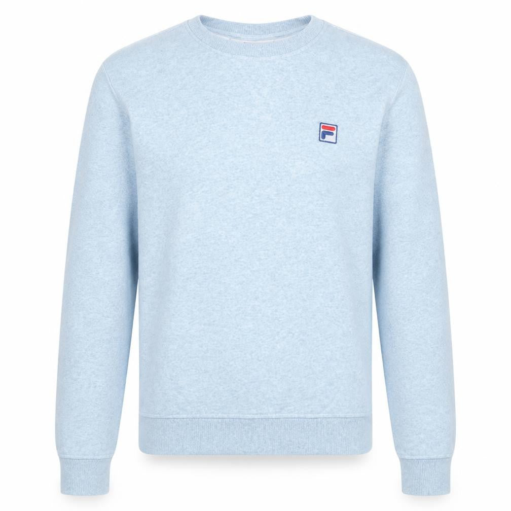 Front view of Fila Men's Grey Small Pullover Crew Neck Sweatshirt