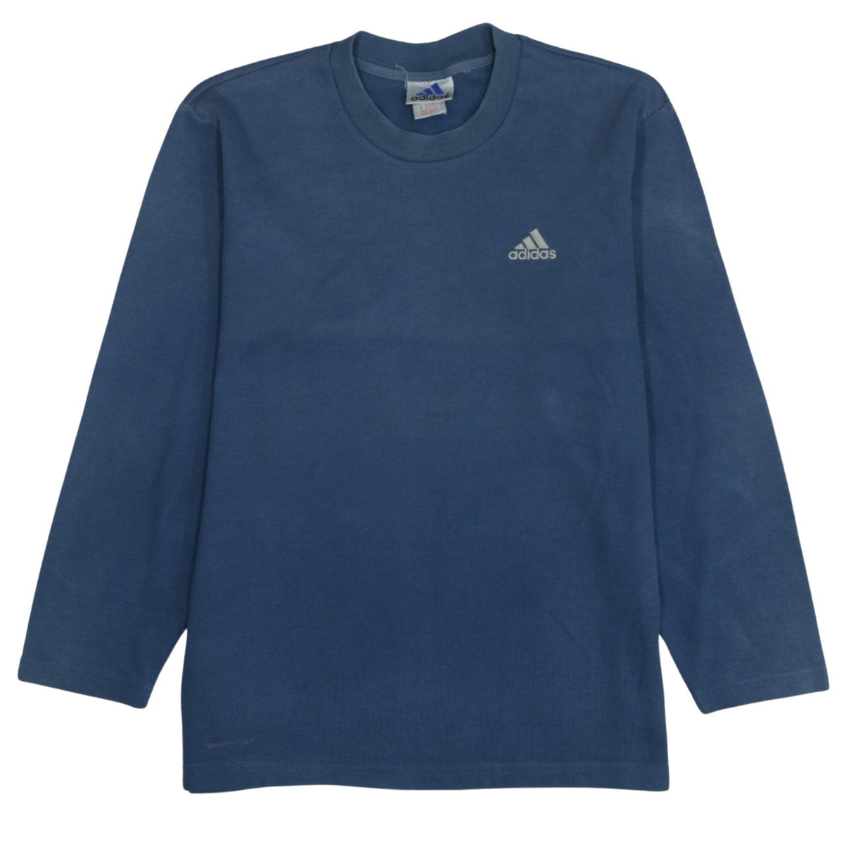 Additional front view of Adidas Men's Blue Long Sleeve Crew Neck Cotton jumper L