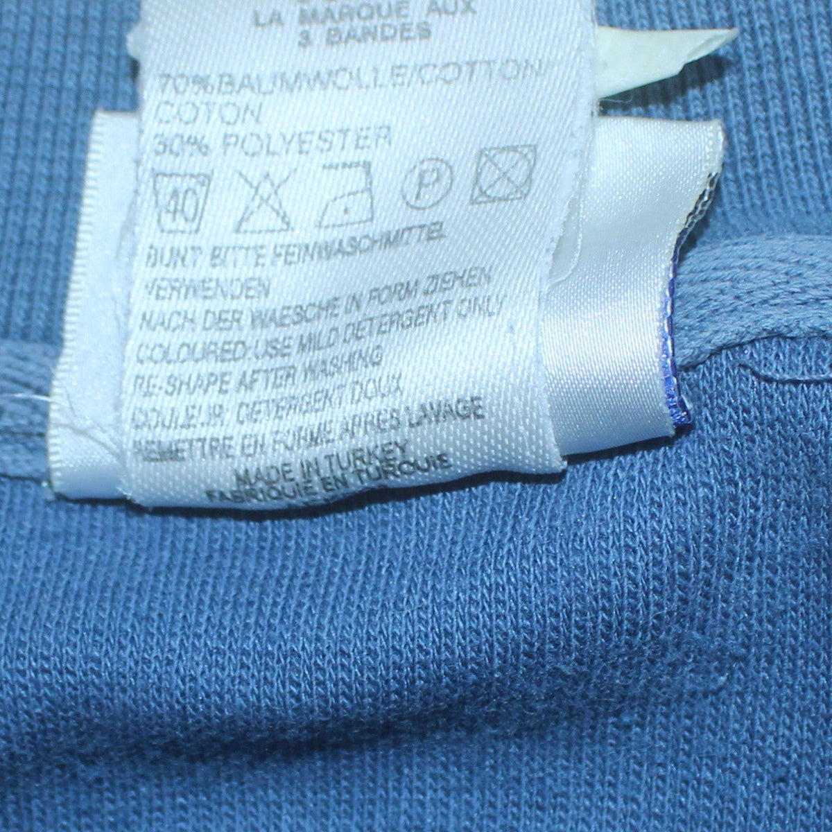 Additional view of Adidas Men's Blue Long Sleeve Crew Neck Cotton jumper L