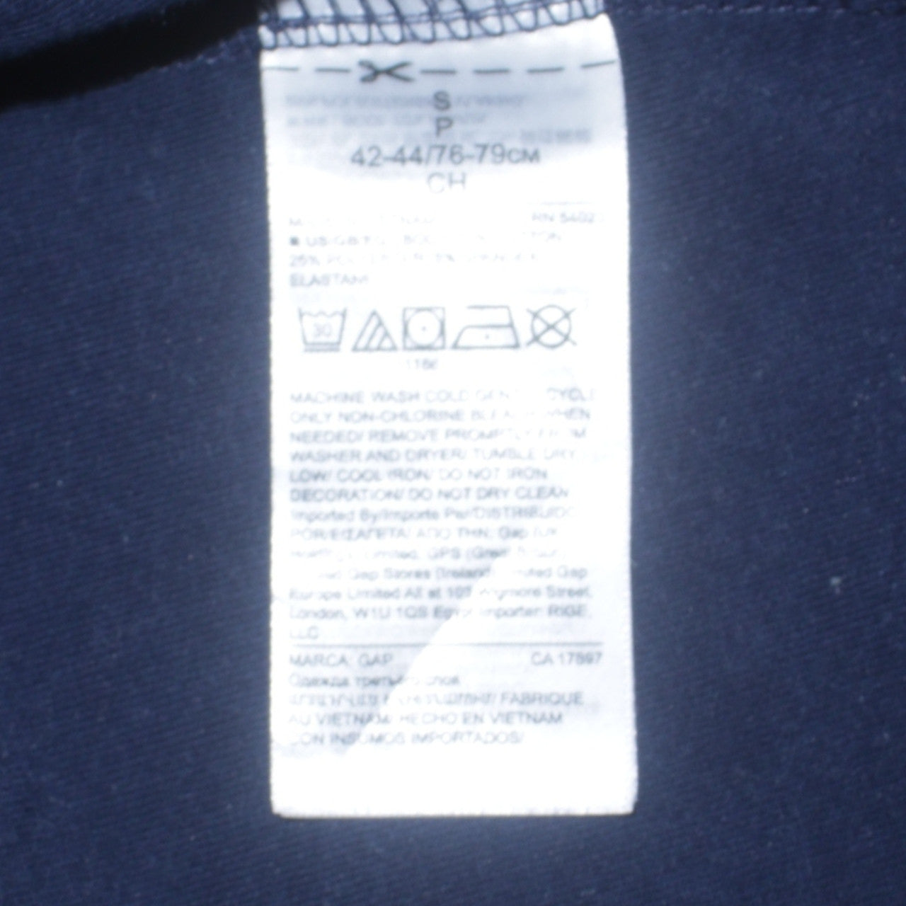 GAP Men's Blue Full Zip Hoodie Small Regular Fit