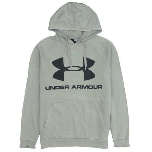 Under Armour Men's Grey Hoodie Pullover Medium Sports Logo Sweatshirt
