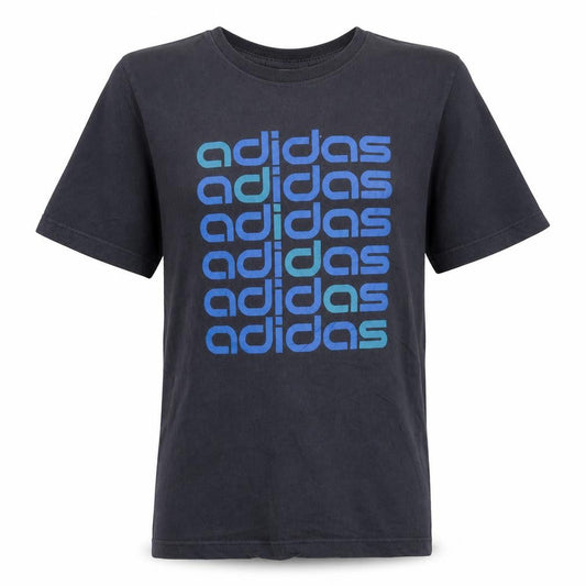 Adidas Men’s Black Graphic Logo T-Shirt Size M Crew Neck Short Sleeve