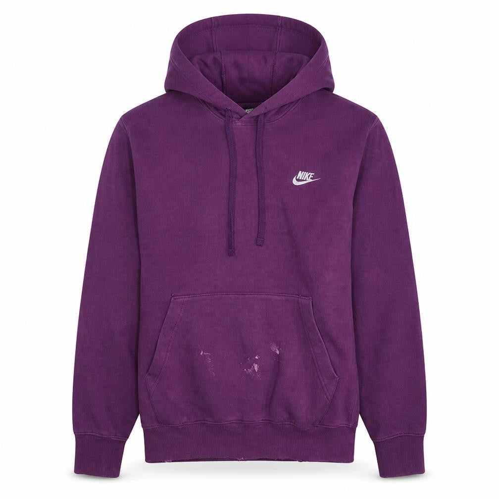 Nike Women's Purple Pullover Hoodie Small Logo Front Pocket