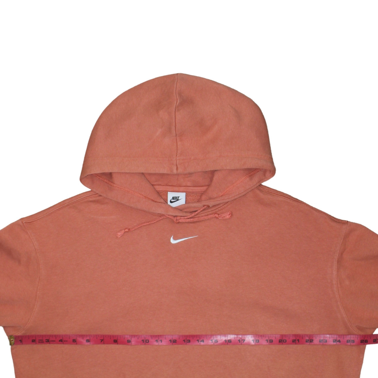 Nike Men's Orange Pullover Hoodie Medium Fleece Casual Sweatshirt