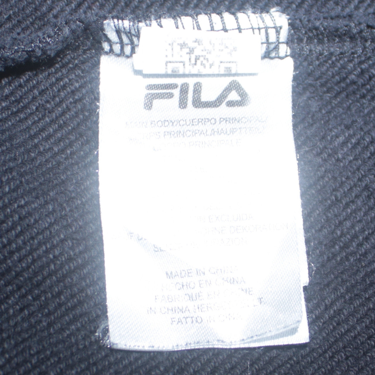 FILA Women Black Crew Neck Logo Sweatshirt Size S