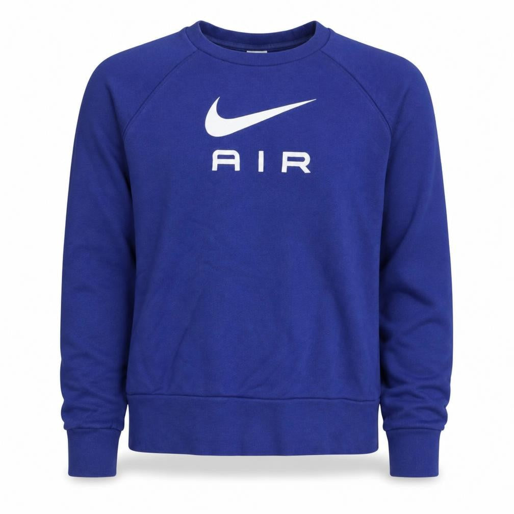 Nike Men's Blue Air Logo Crew Neck Pullover Sweatshirt Size S