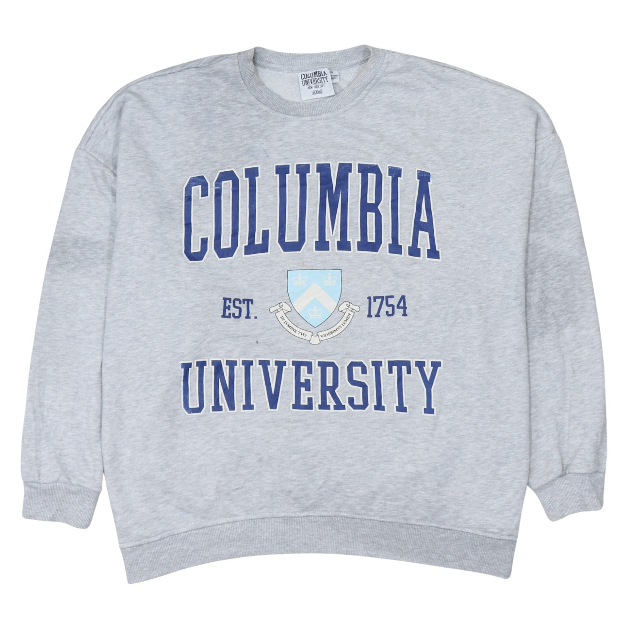 Columbia University Grey XL Sweatshirt Women's Casual Crew Neck Pullover