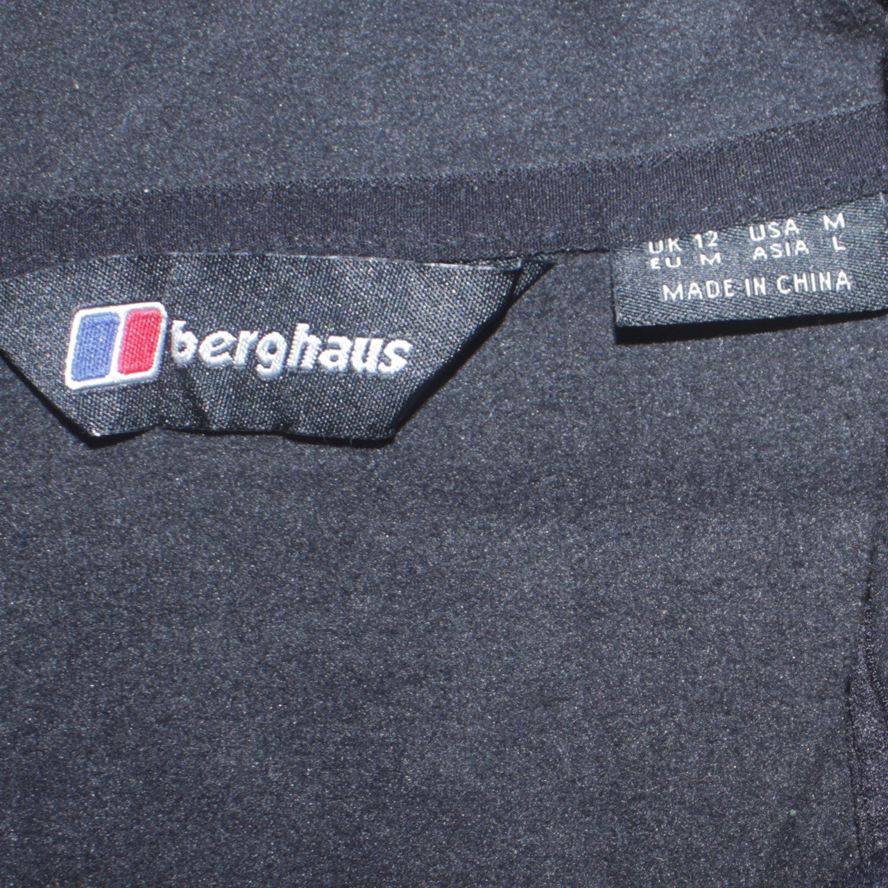 Berghaus Womens Black Fleece Full Zip Jacket Size 12