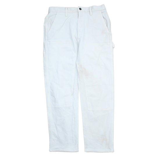 GAP Men's White Straight Regular Fit Jeans 32x30 Cotton Denim