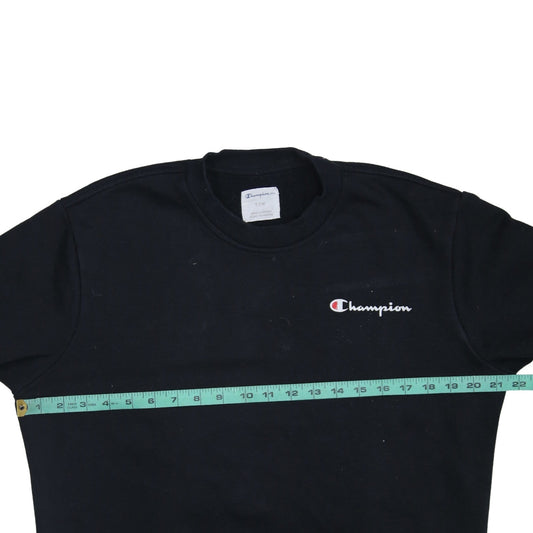 Champion Men's Black Crew Neck Pullover Sweatshirt Size S