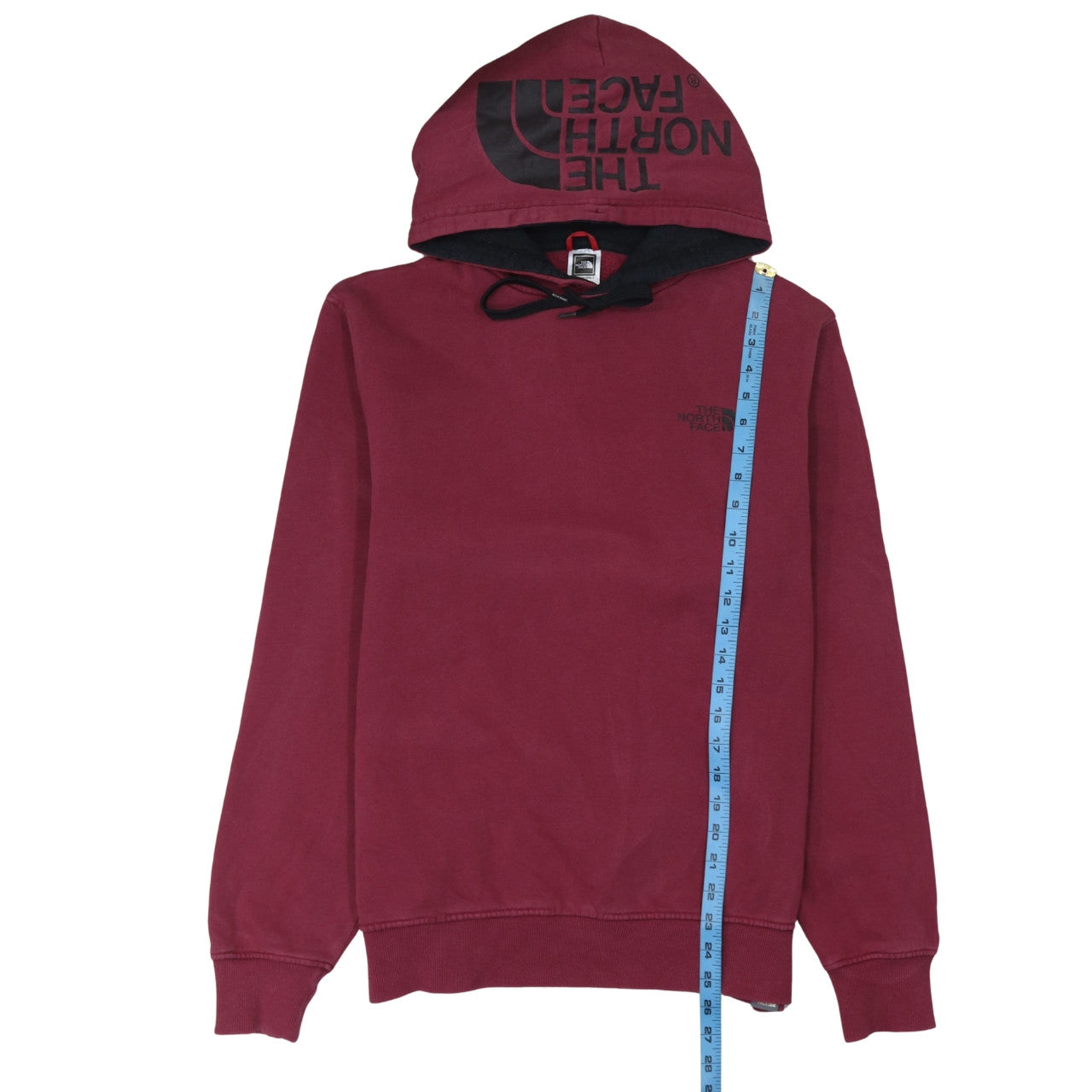 The North Face Women Burgundy Pullover Hoodie Medium 100% Cotton