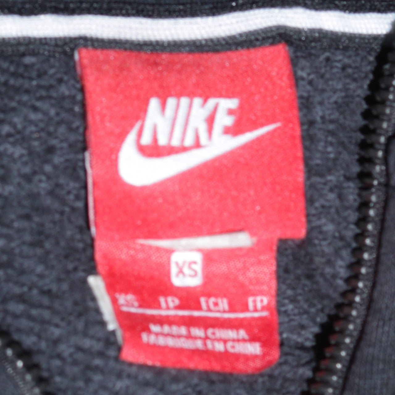 Nike Womens Black XS Full Zip Hooded Sweatshirt