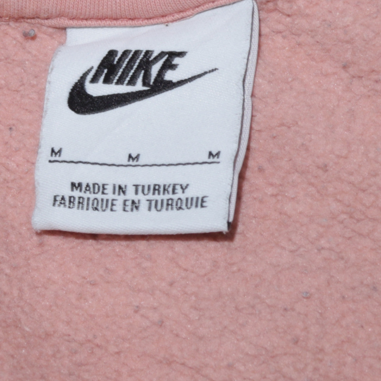 Nike Womens Pink Graphic Logo Pullover Sweatshirt Size M