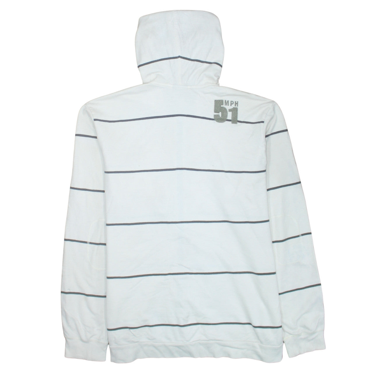 Adidas Men's White XL Full Zip Striped Hoodie Sweatshirt