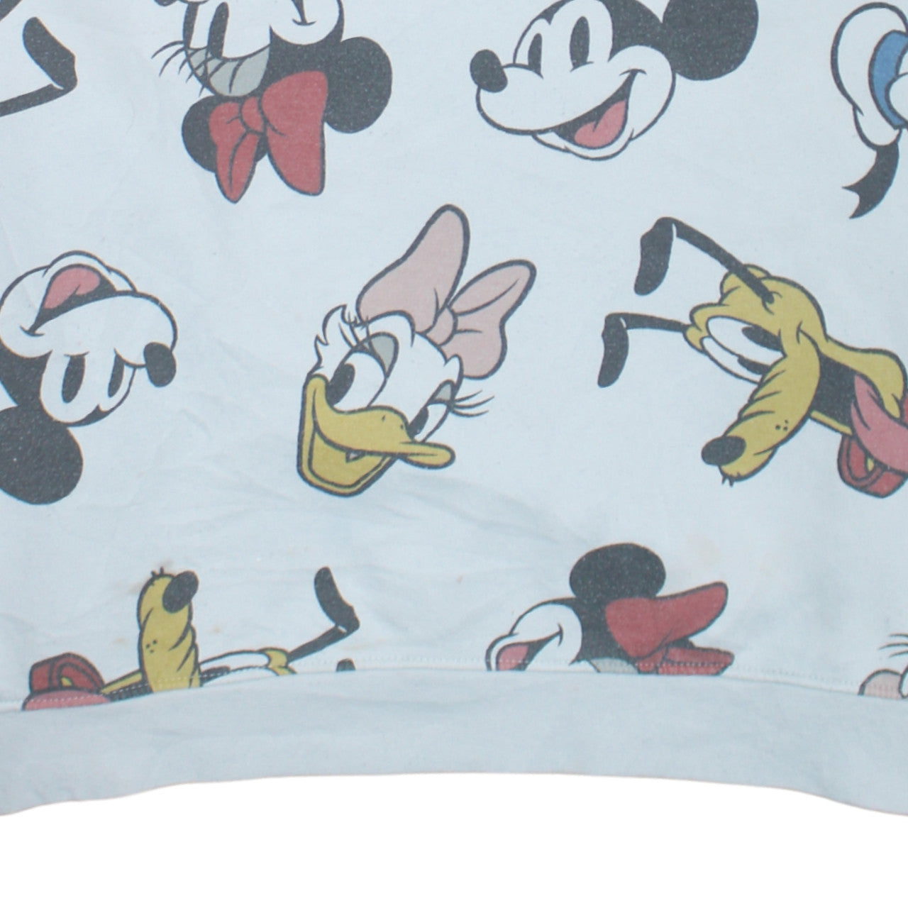 Disney Womens White 2XL Pullover Sweatshirt Mickey & Friends Print