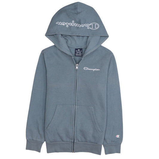 Champion Boys Blue Full Zip Hoodie 9-10 Years Regular Fit Fleece