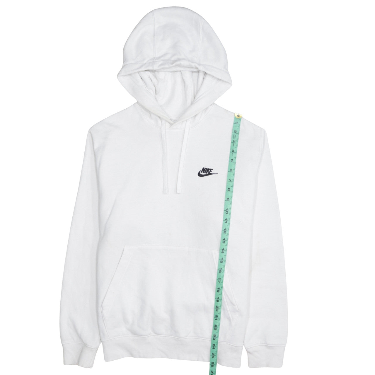 Nike Men's White Small Pullover Hoodie Sweatshirt Fleece Regular Fit