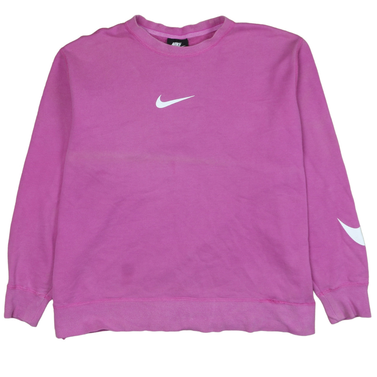 Nike Women’s Pink Crew Neck Sweatshirt L Logo Graphic Pullover