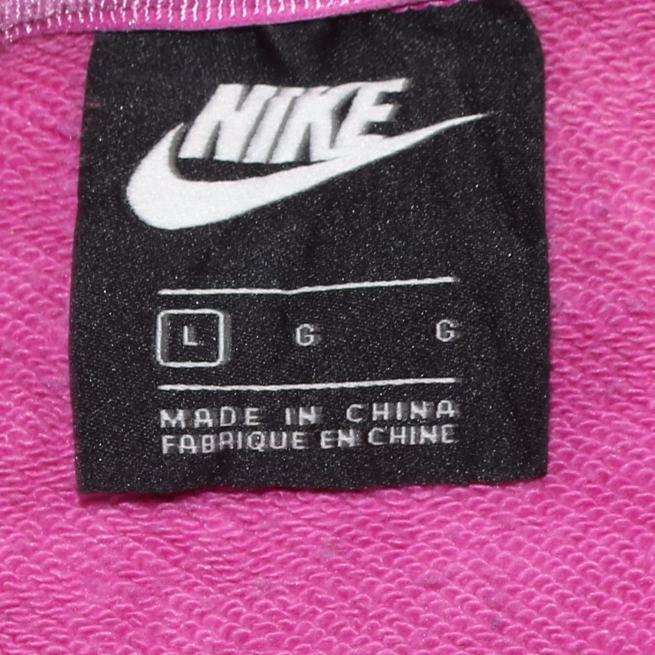 Nike Women’s Pink Crew Neck Sweatshirt L Logo Graphic Pullover