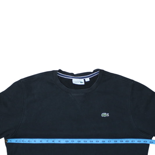 Lacoste Sport Men's Black XL Pullover Sweatshirt Crew Neck Fleece