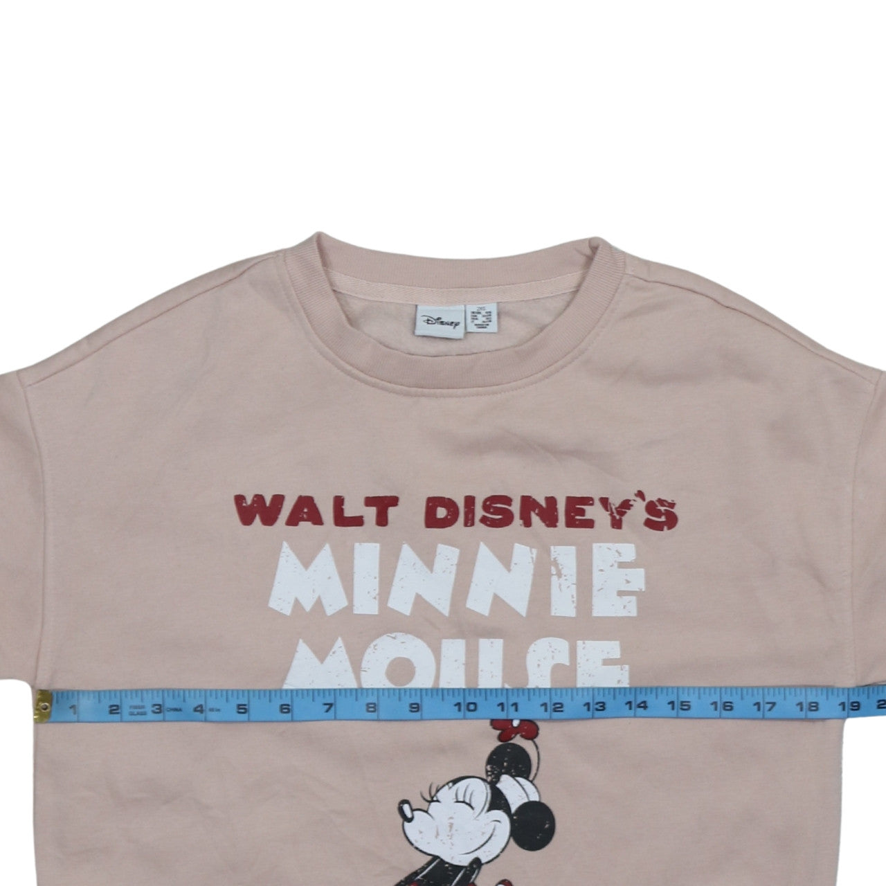 Disney Women's Beige Minnie Mouse Pullover Sweatshirt 2XS