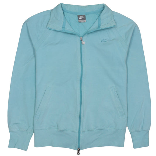 Nike Womens Blue Track Jacket L Full Zip Lightweight Sportswear
