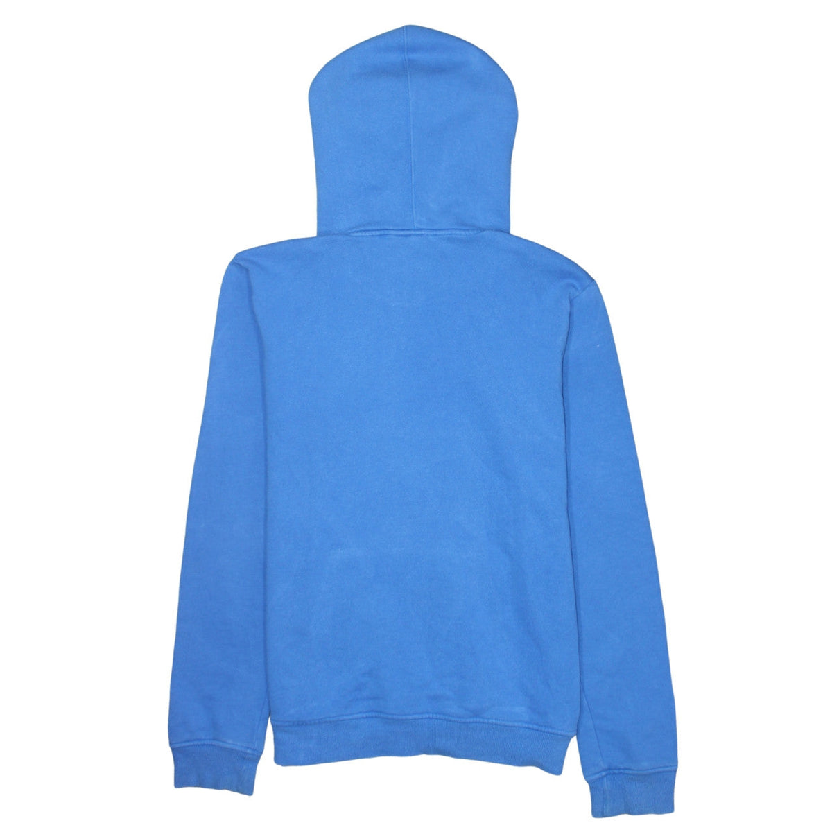 Brand and care label for Adidas Men Blue Pullover Hoodie S Fleece Logo Sweatshirt