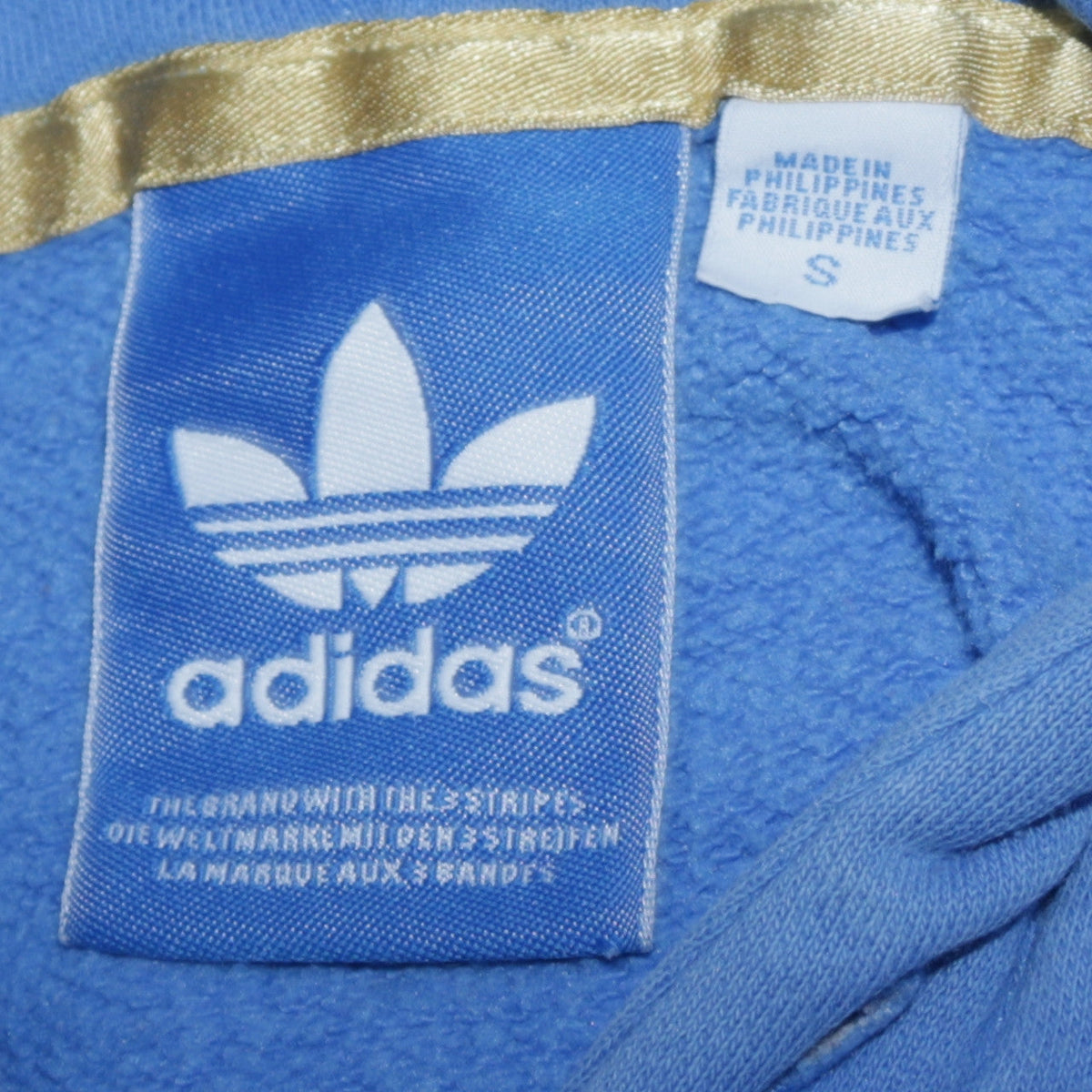 Additional view of Adidas Men Blue Pullover Hoodie S Fleece Logo Sweatshirt