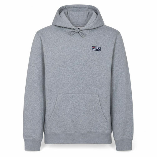 FILA Men's Grey Pullover Hoodie Medium Regular Fit Logo Fleece